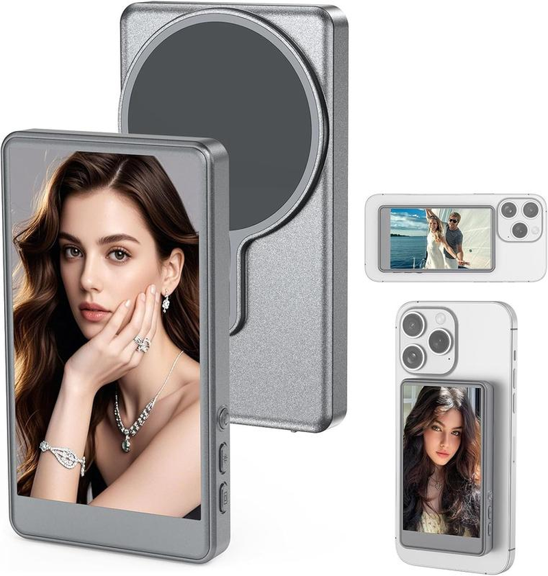 Revolutionize Your Vlogging with the Smartphone Wireless Magnetic Monitor Screen - Perfect for Selfies and Live Streaming!